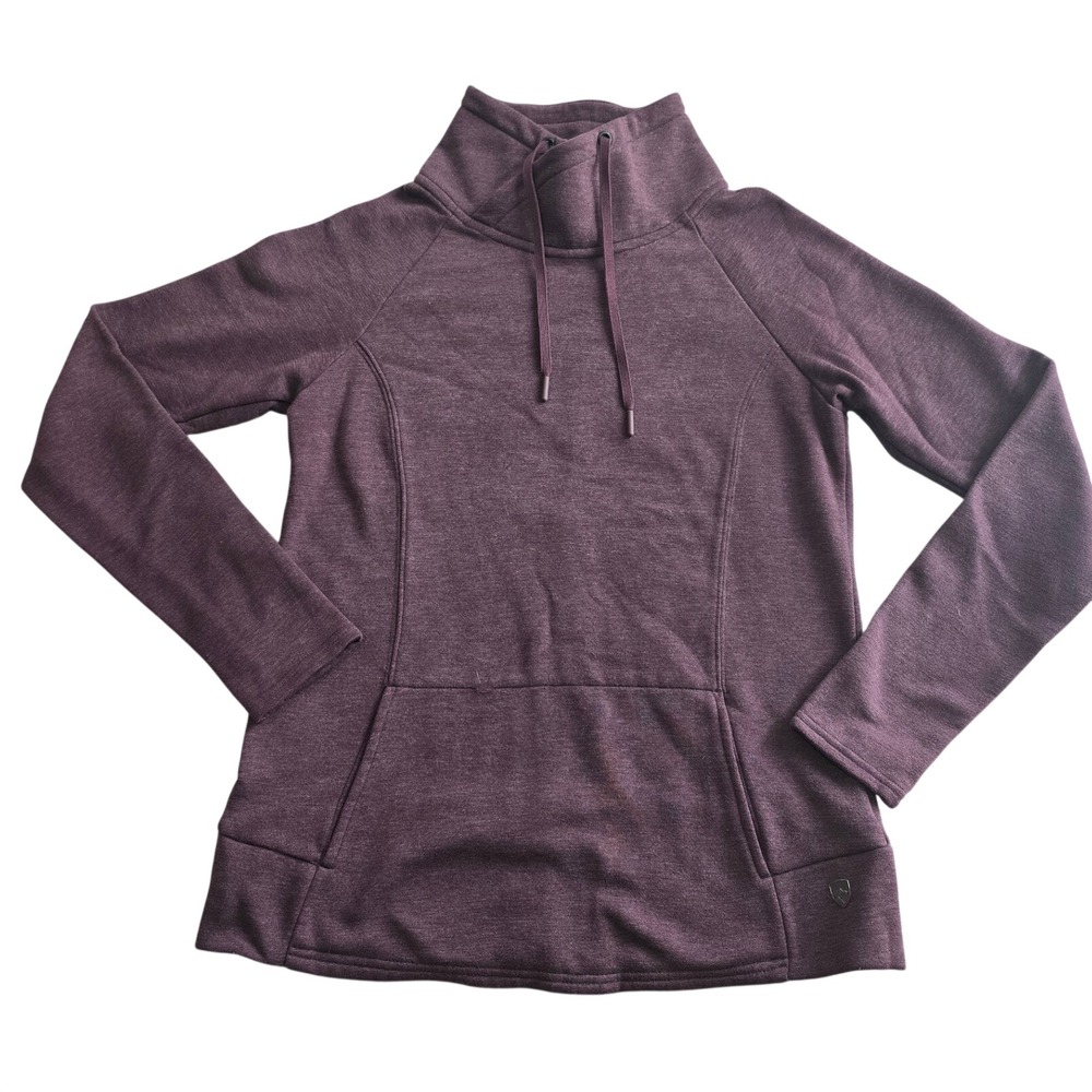 Kuhl Lea Pullover Womens XS Plum Heather Cowl Neck Hiking Outdoor 4186